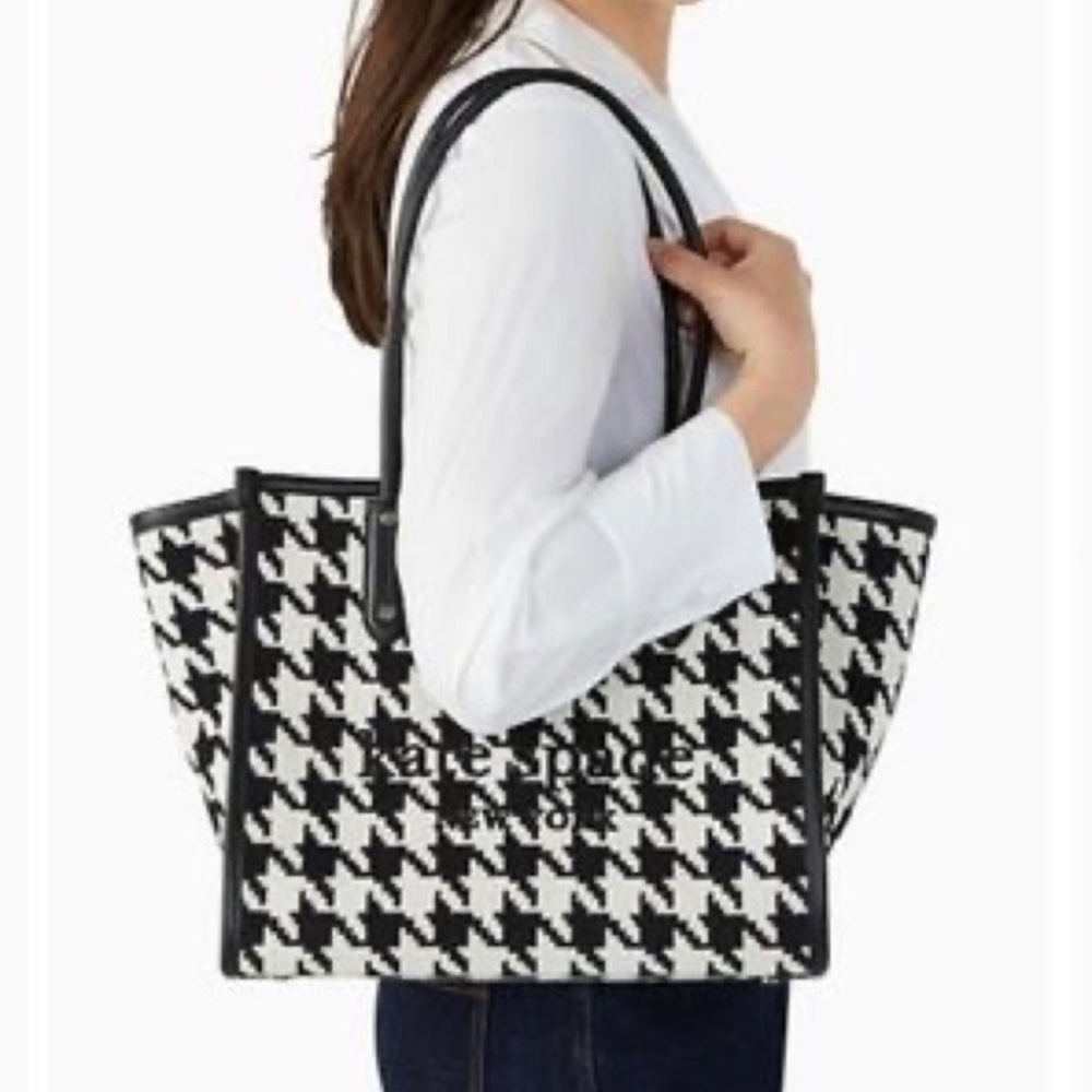 Kate Spade Large Elle Tote - houndstooth